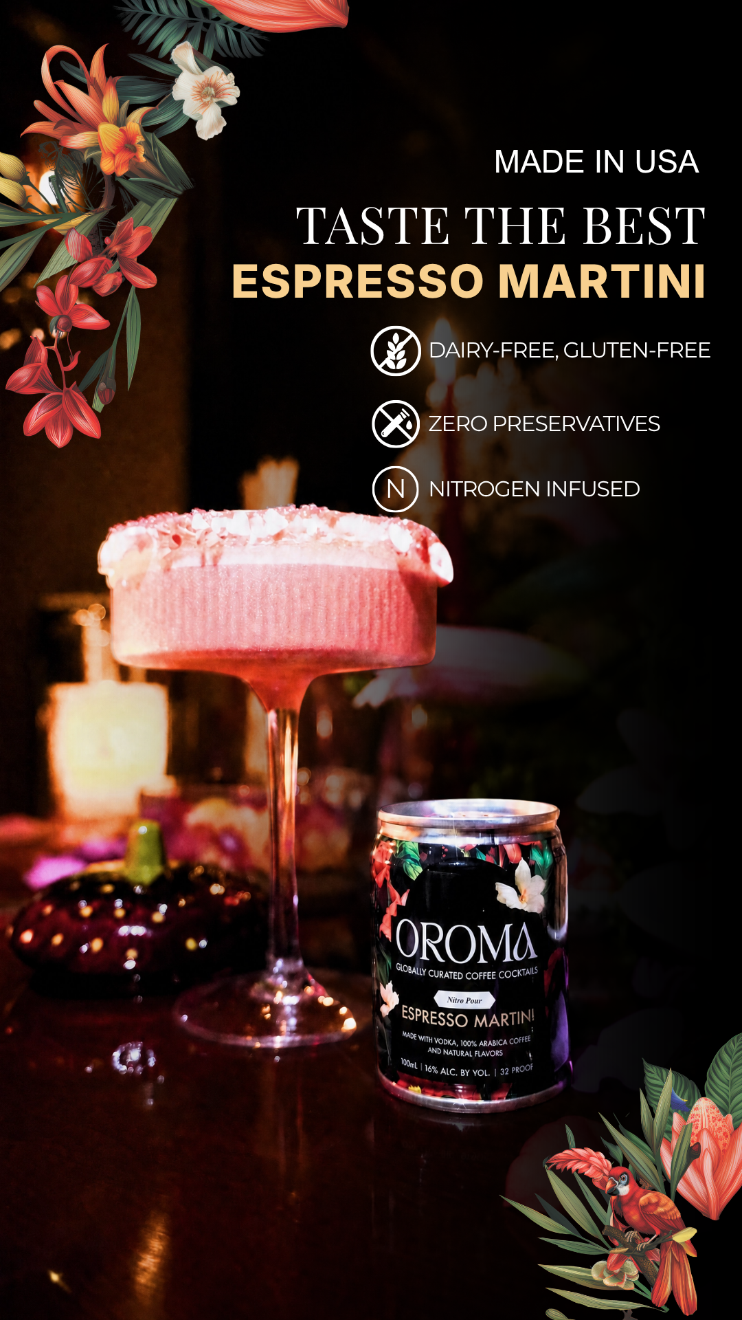 Oroma Cocktails Facebook ad