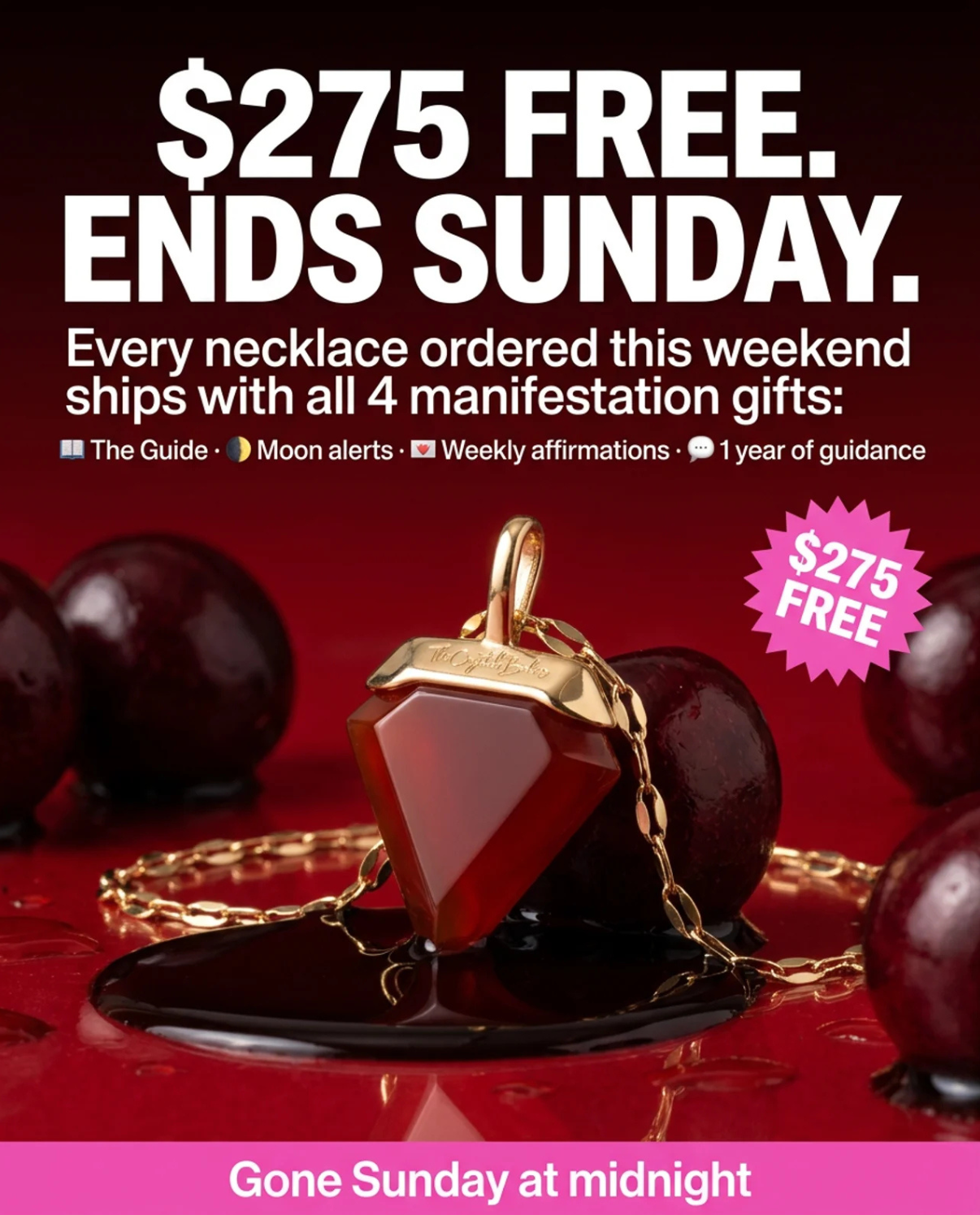 The Crystal Babes Facebook ad