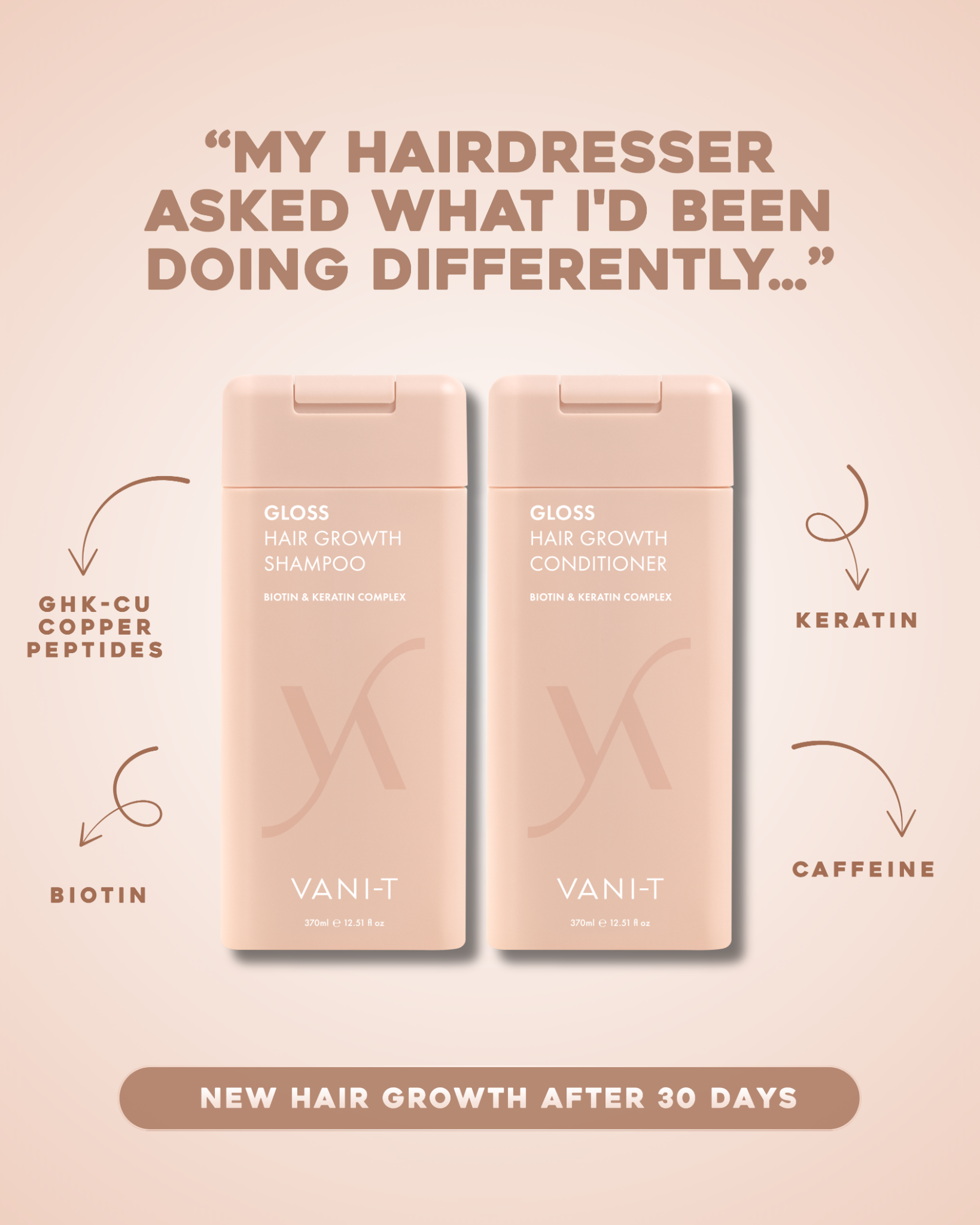 VANI-T Facebook ad: My Hairdresser Noticed the Difference