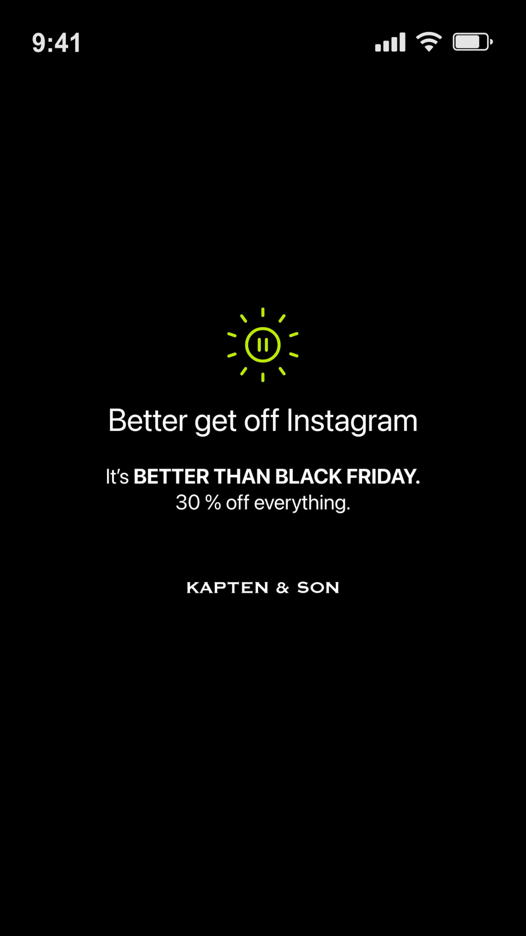 KAPTEN & SON Facebook ad