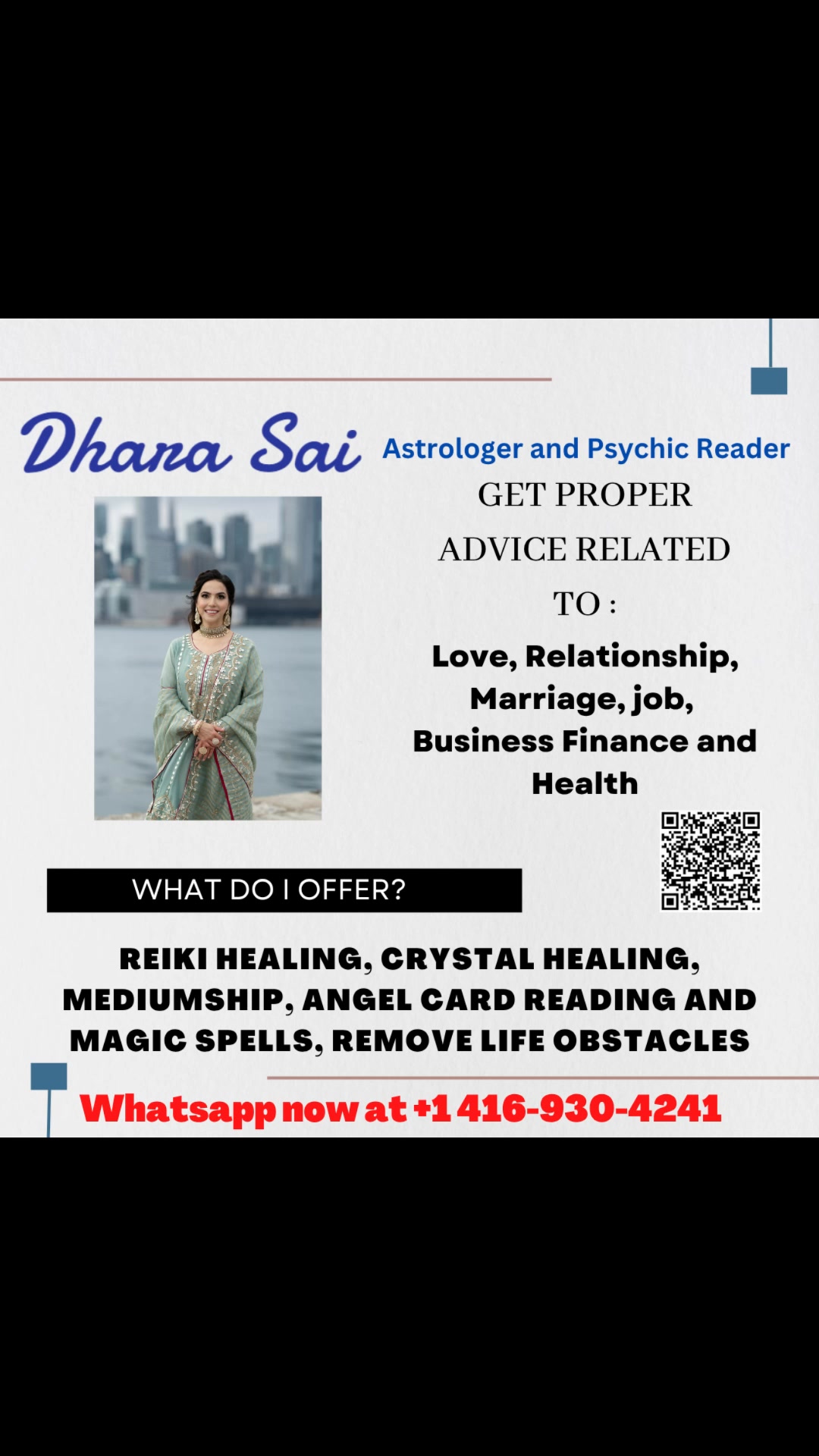 Dhara Sai Astrologer Facebook ad: Chat in Messenger