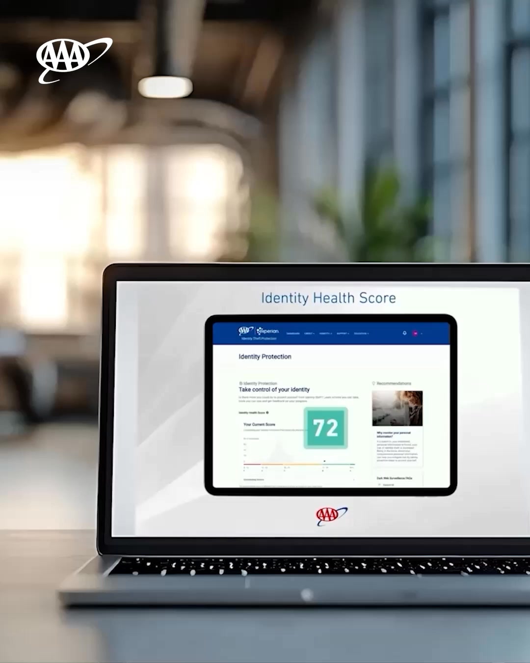 AAA Auto Club Enterprises Facebook ad: Free Identity Protection for AAA members