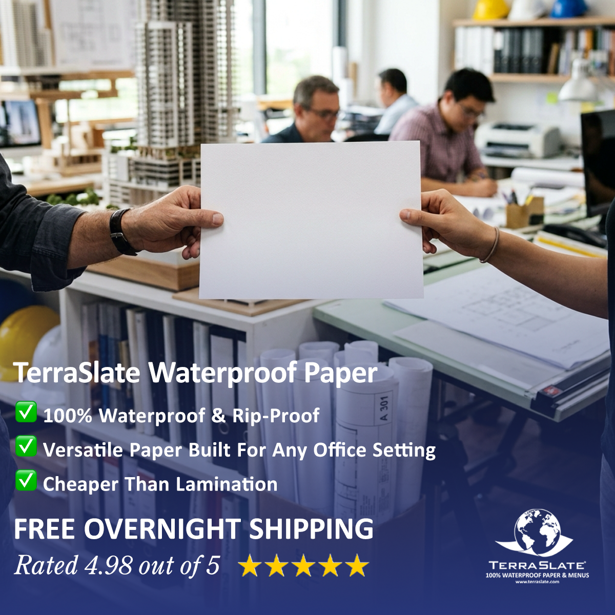 TerraSlate Waterproof Paper & Menus Facebook ad