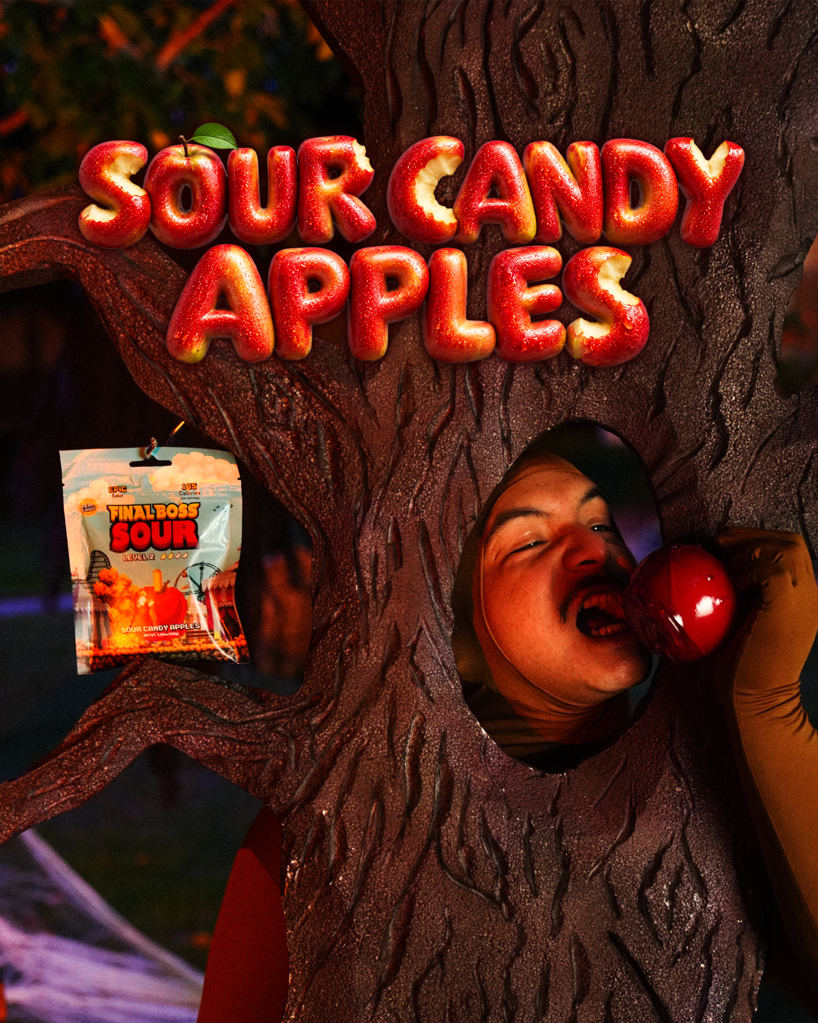 FINAL BOSS SOUR Facebook ad: Sour Candy Apples are here
