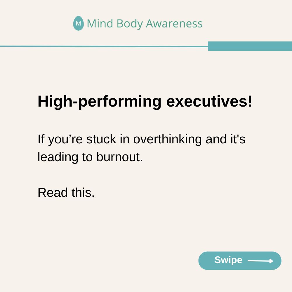 Mind Body Awareness Facebook ad: Follow @jen_mindbodyawareness for more tips to reduce…