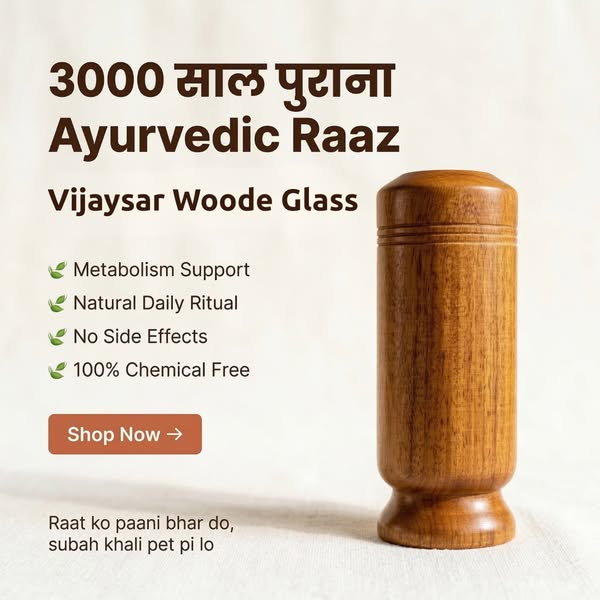 Kansa Heal Facebook ad: 5,000 Years of Ayurvedic Wisdom, In One Wooden Glass