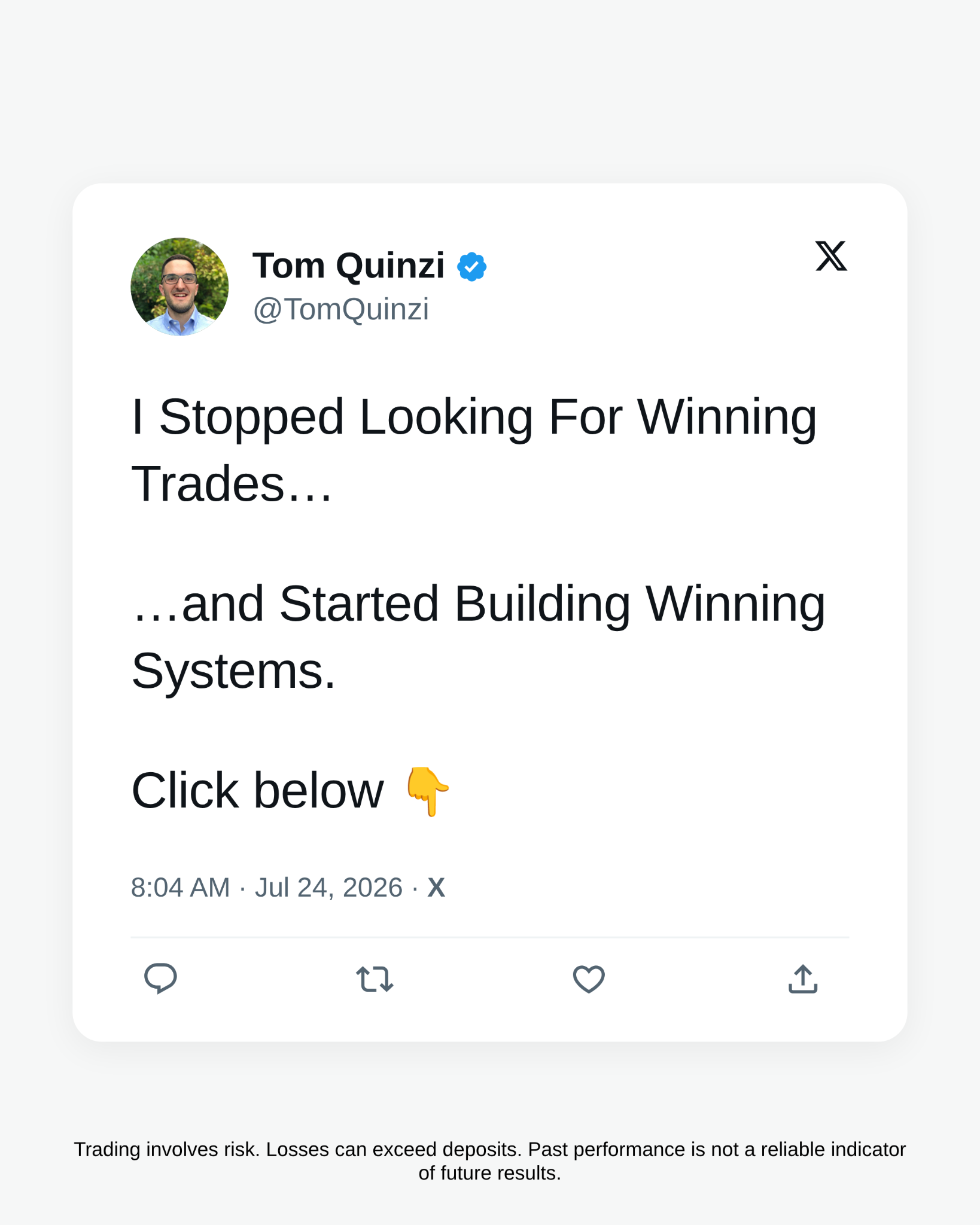 Tom Quinzi Facebook ad