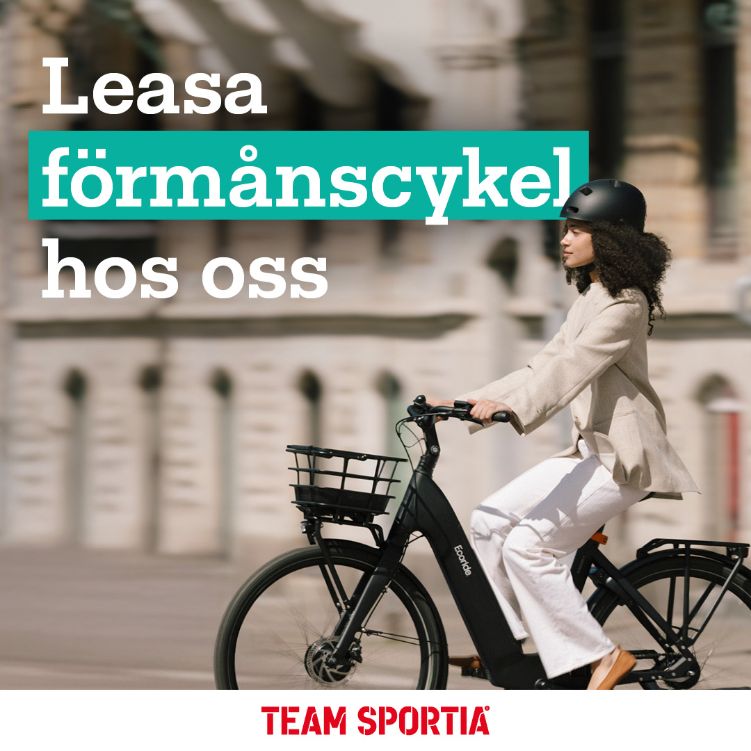Team Sportia Facebook ad: Leasa din förmånscykel hos oss på Team Sportia!
