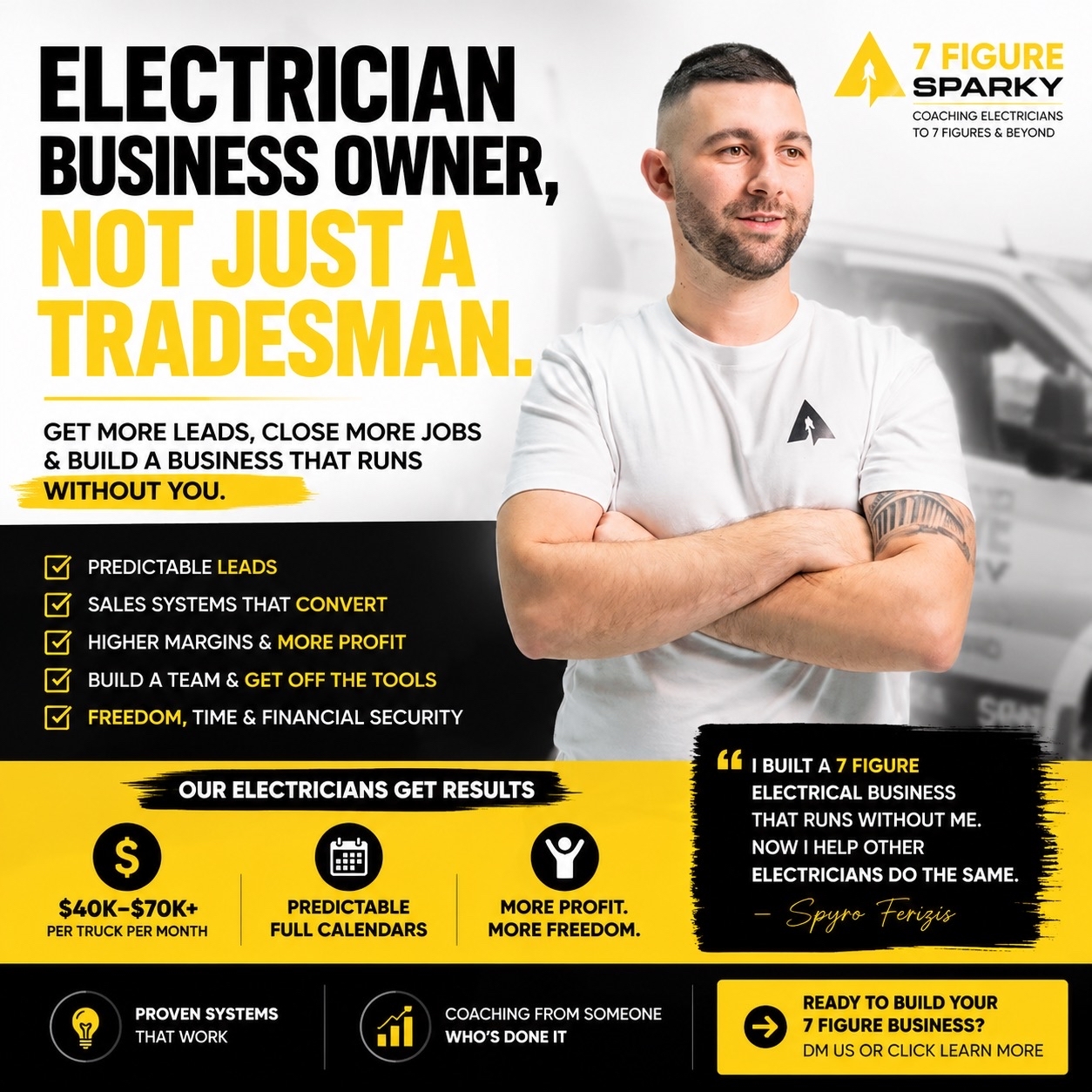 7 Figure Sparky Facebook ad: Scale To $2,500/Day Per Truck in 30 Days