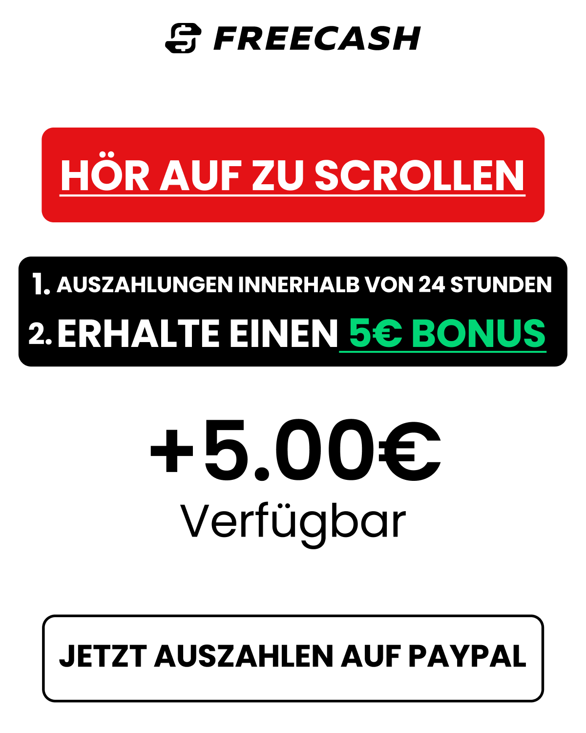 Freecash Facebook ad