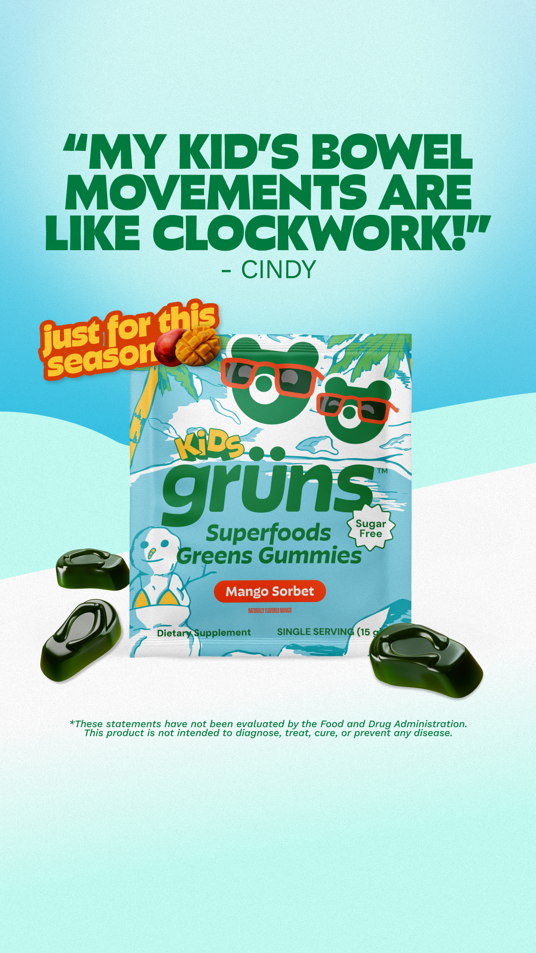 Grüns Kids Facebook ad