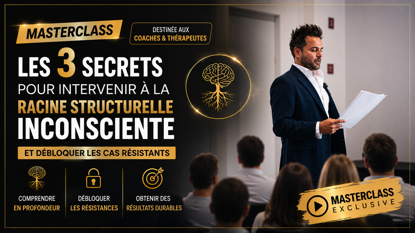 AHCE Facebook ad: MASTERCLASS 100% OFFERTE!