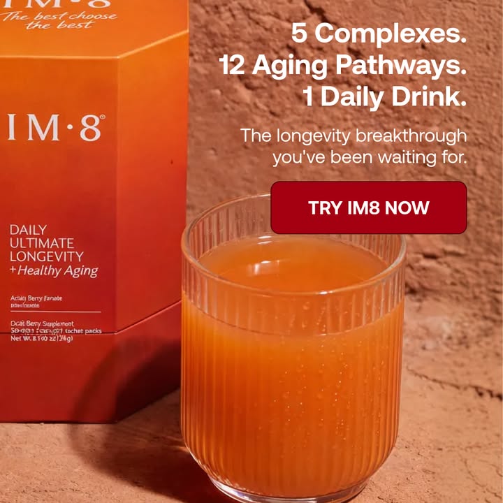 IM8 Global Facebook ad: Longevity Starts at the Cellular Level