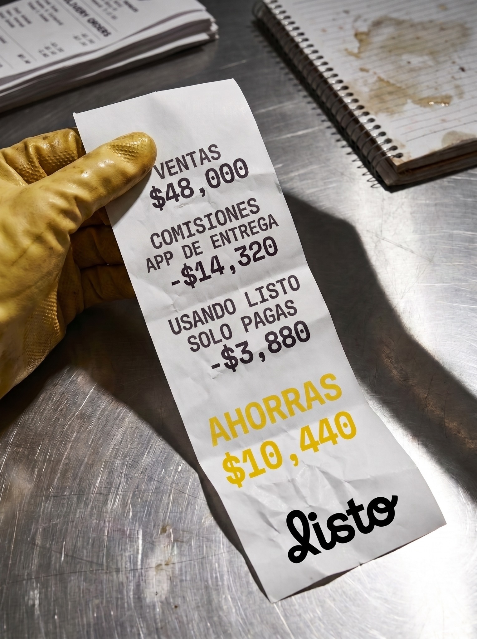 Calisto menu digital Facebook ad: matemática anti-comisiones de delivery!