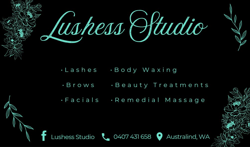 Lushess Studio Facebook ad: Lash, Brow, Beauty & Massage Studio