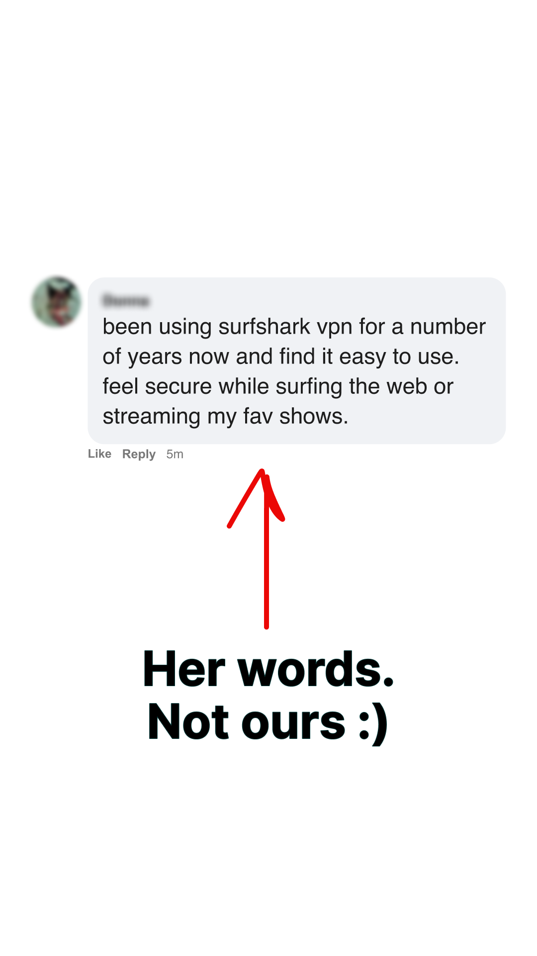 Surfshark Facebook ad