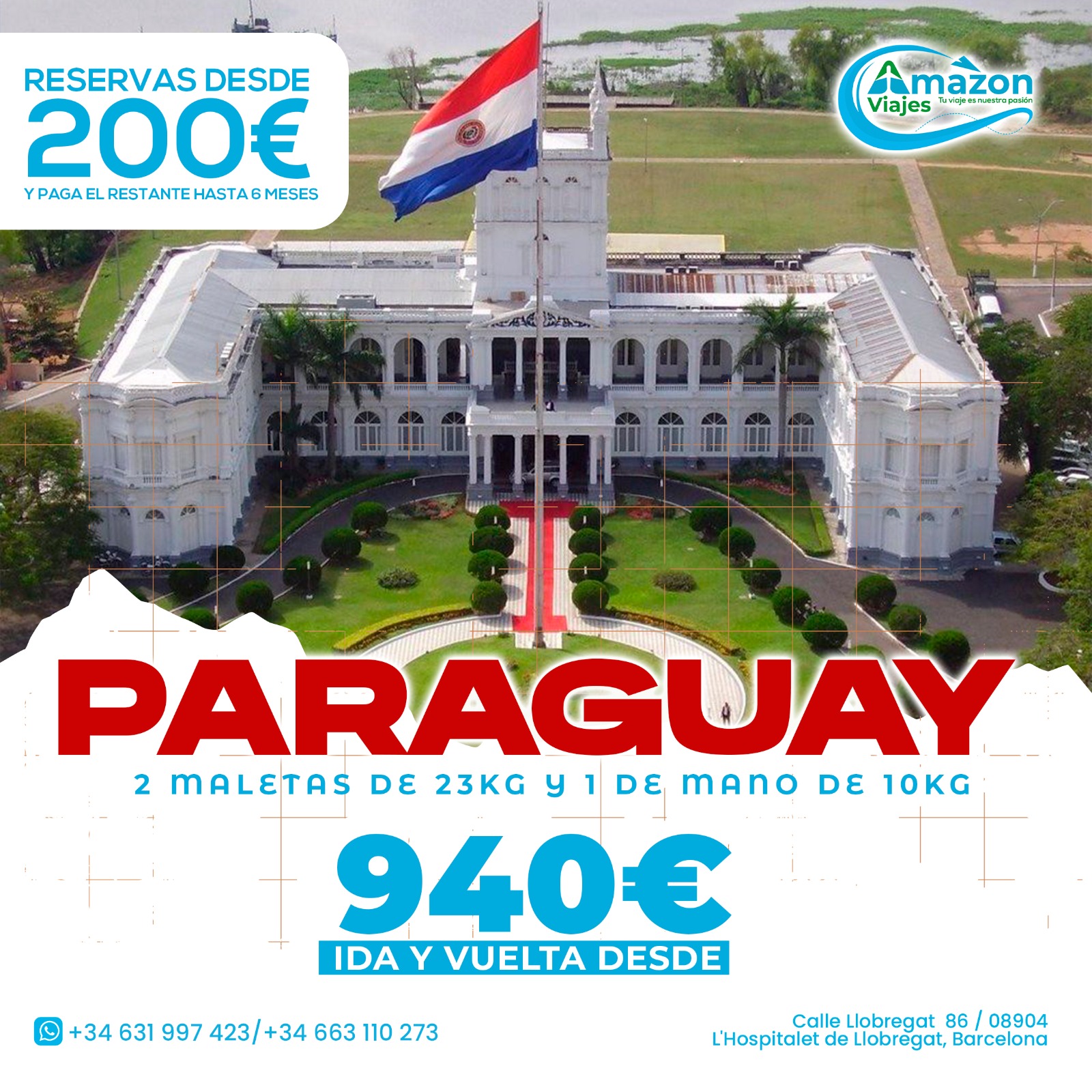 Amazon Viajes Facebook ad: Viaja hoy, paga mañana
