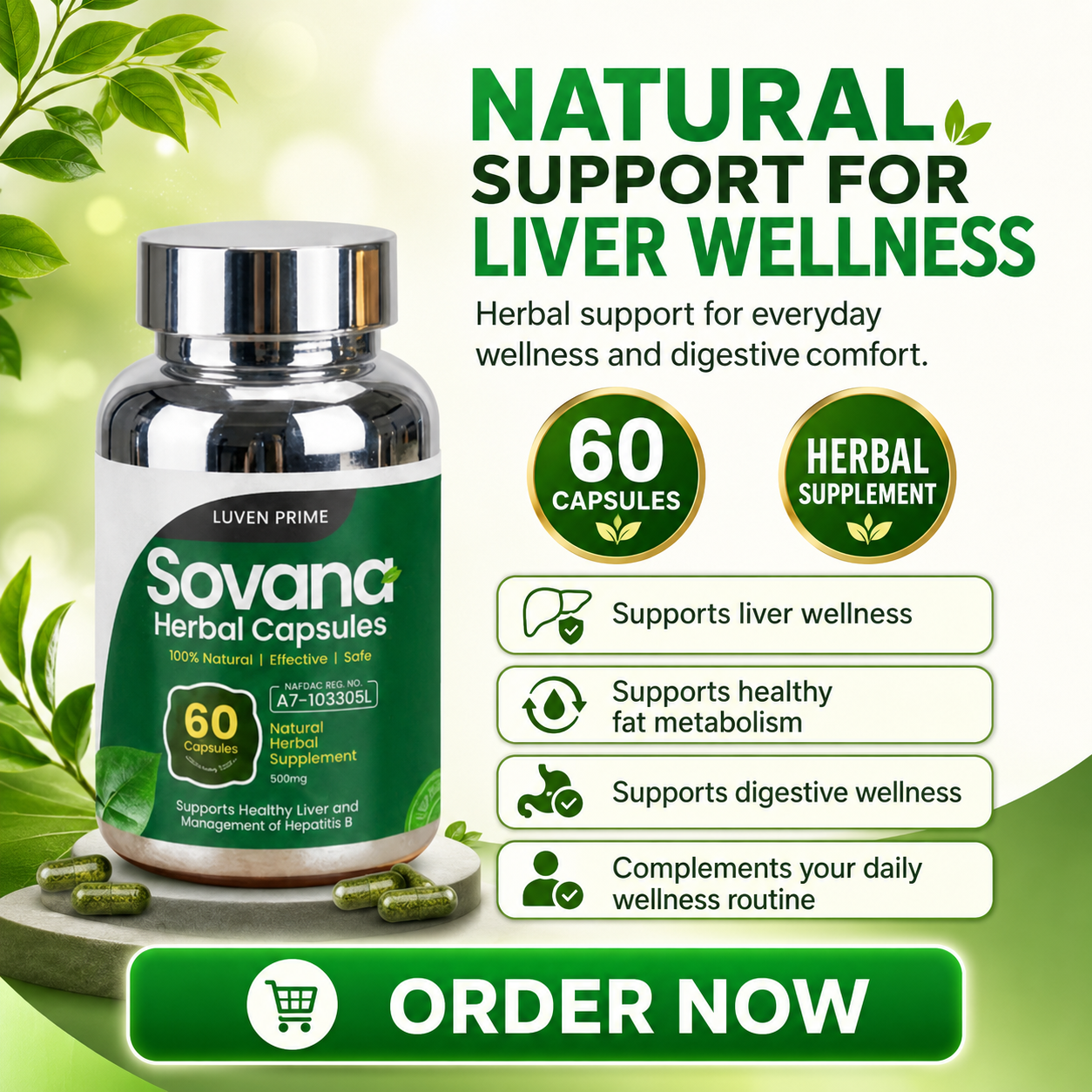 Sovana Herbal Capsules Facebook ad
