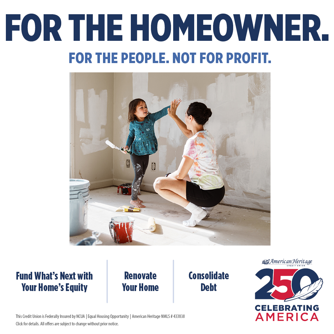 American Heritage Credit Union Facebook ad: Variety of Home Equity Options