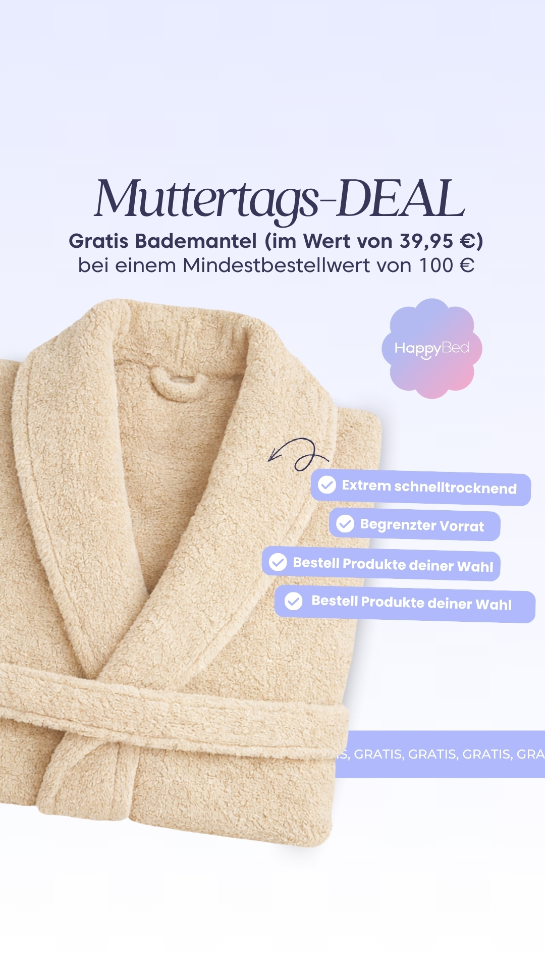 Thehappybed.de Facebook ad