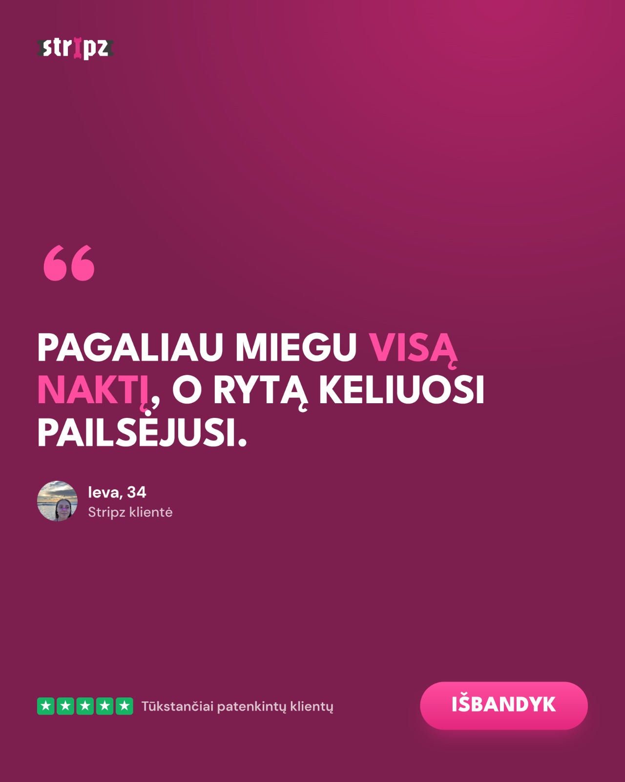Stripz Facebook ad