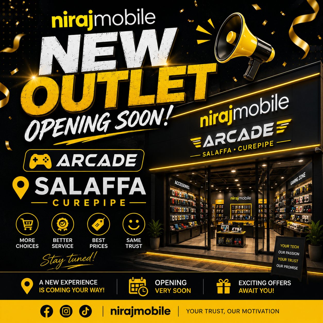 Nirajmobile Salaffa Curepipe Facebook ad: BIG NEWS, CUREPIPE!