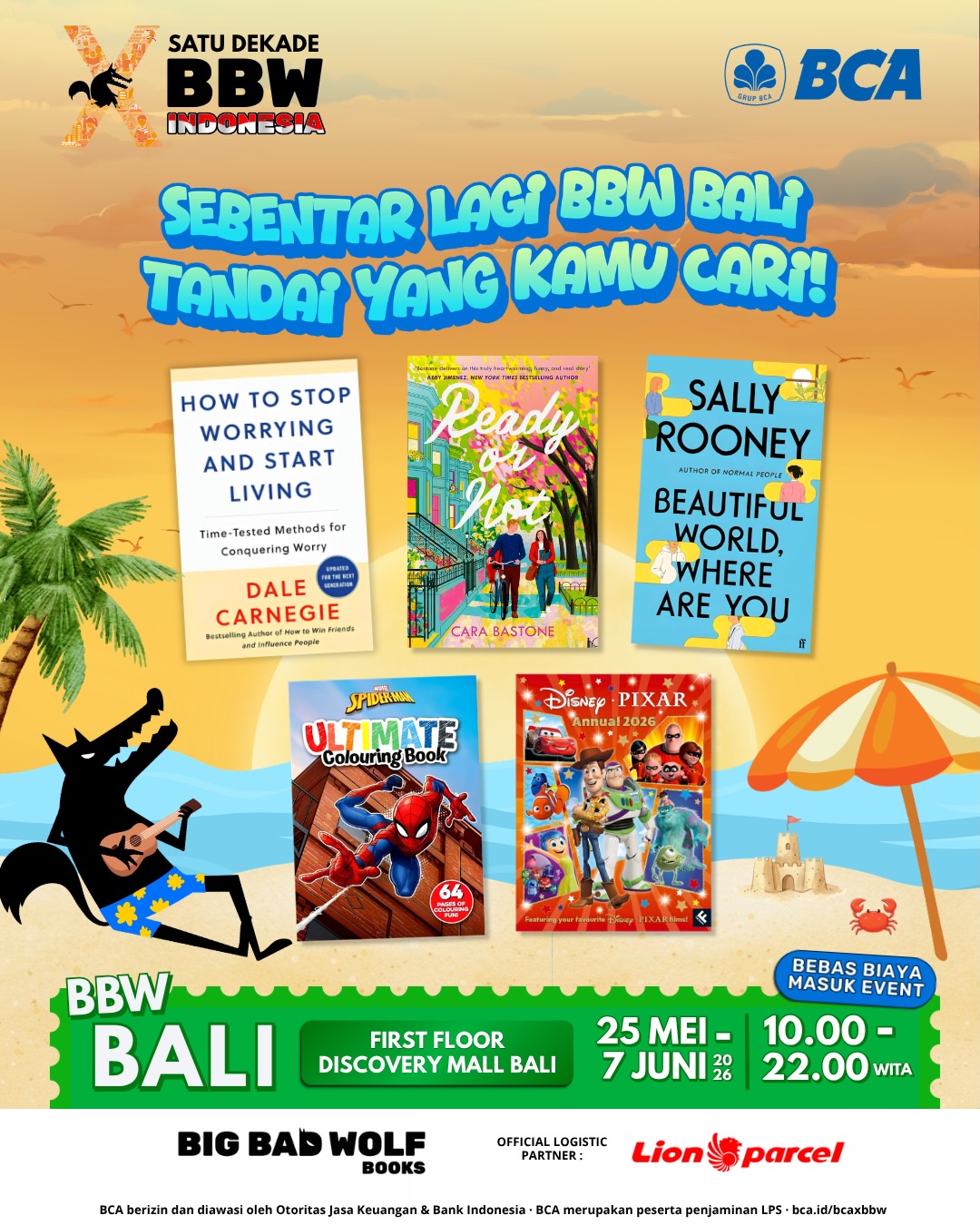 Big Bad Wolf Books Facebook ad: TINGGAL BEBERAPA HARI LAGI, BBW BALI KESAYANGANMU BISAโฆ