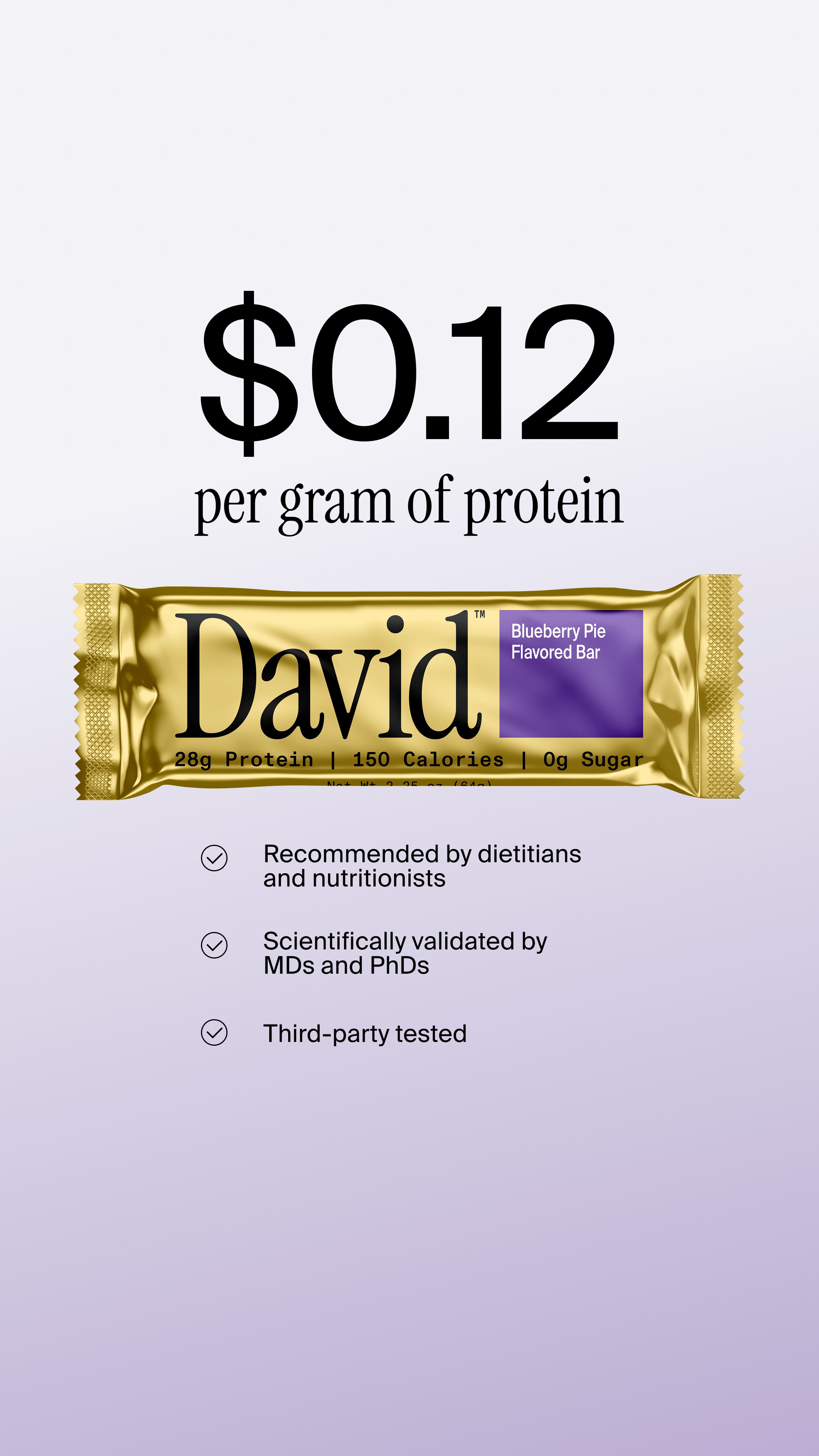 David Protein Facebook ad