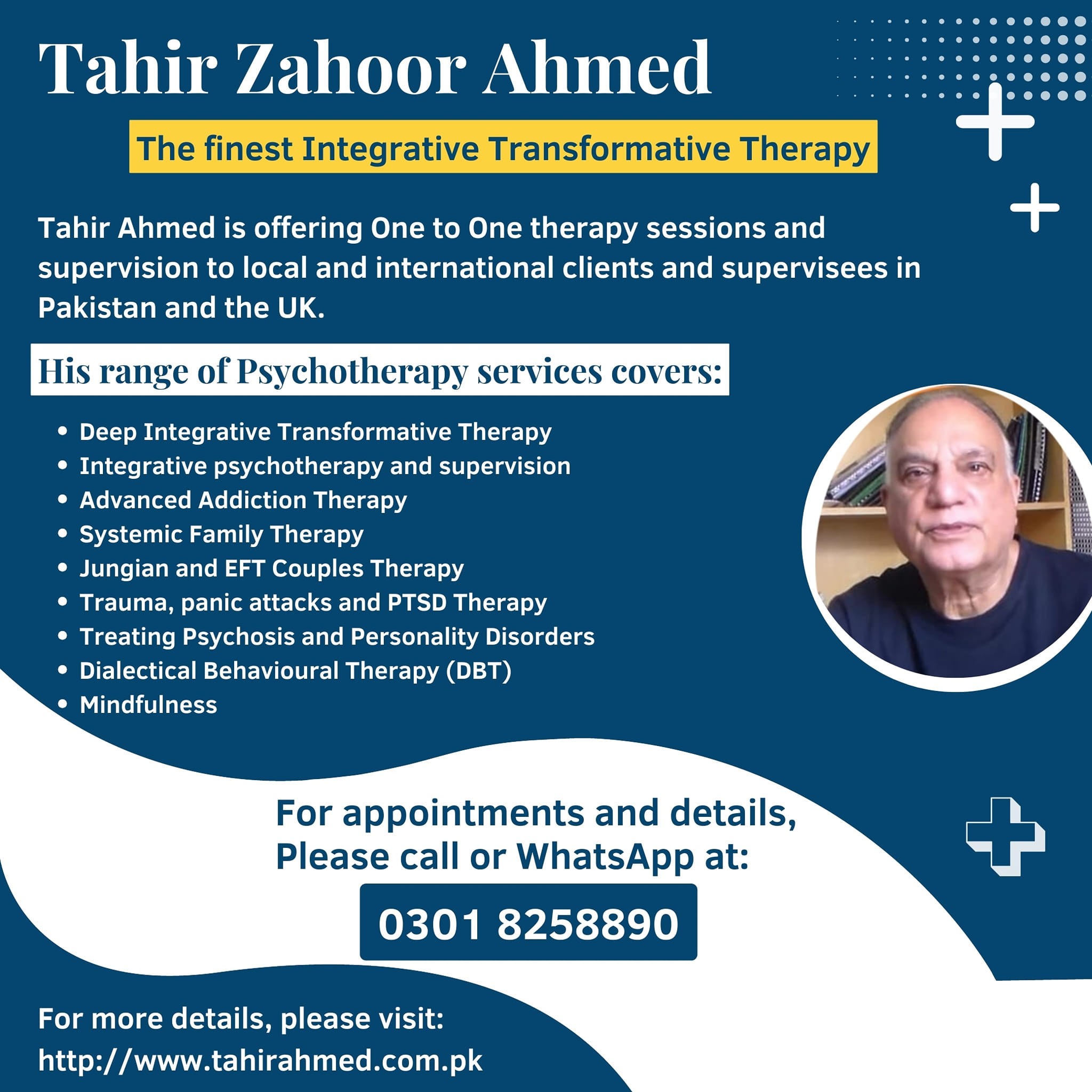 Therapy W o r k s Facebook ad: Transform Your Life with Tahir Zahoor Ahmed, Expert…