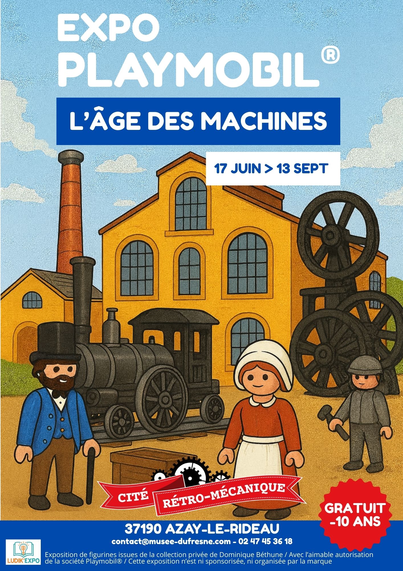 Cité Rétro-Mécanique Maurice Dufresne Facebook ad: Expo Playmobil: L’Âge des Machines