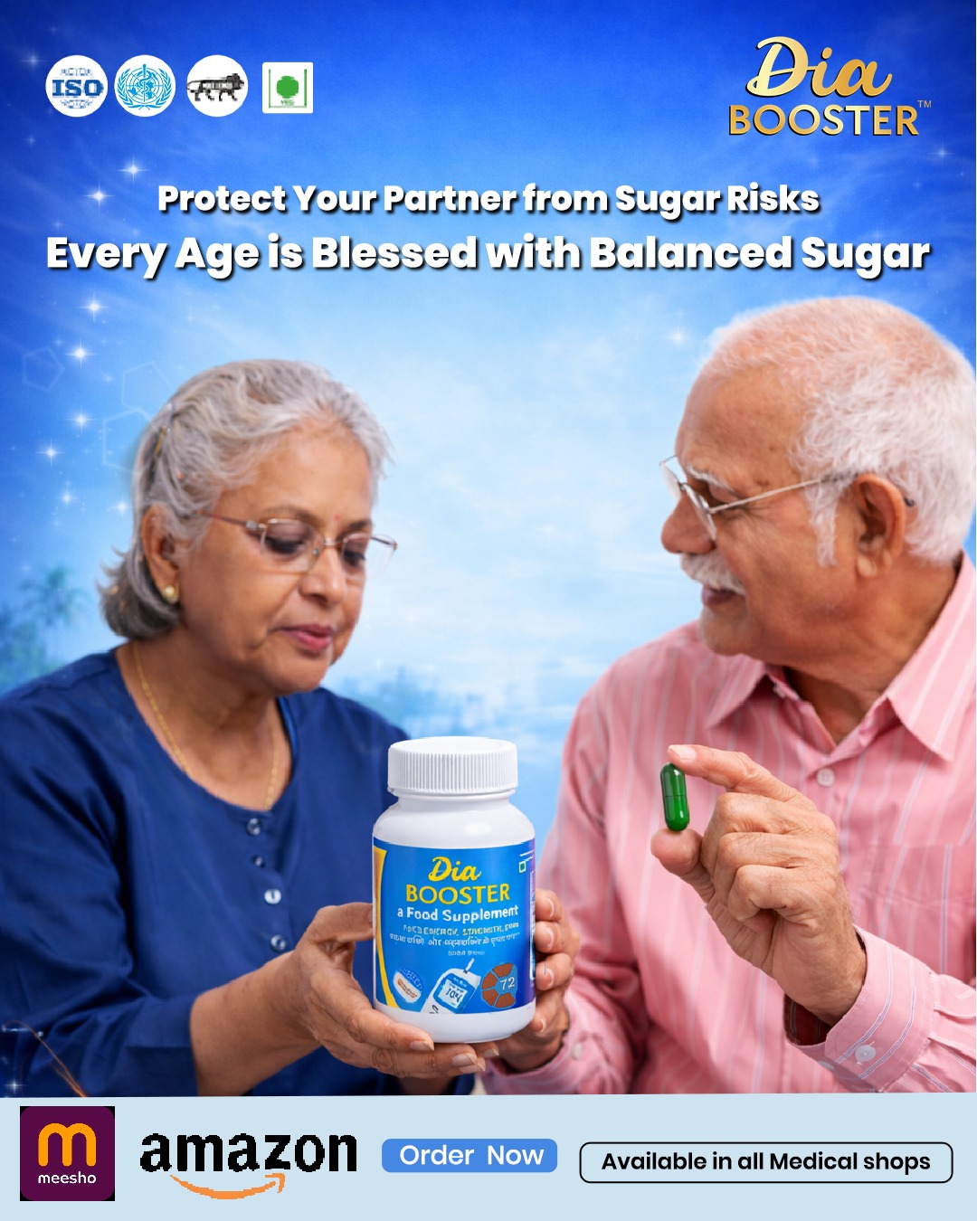Dia Booster Facebook ad: Balanced Sugar Better Living