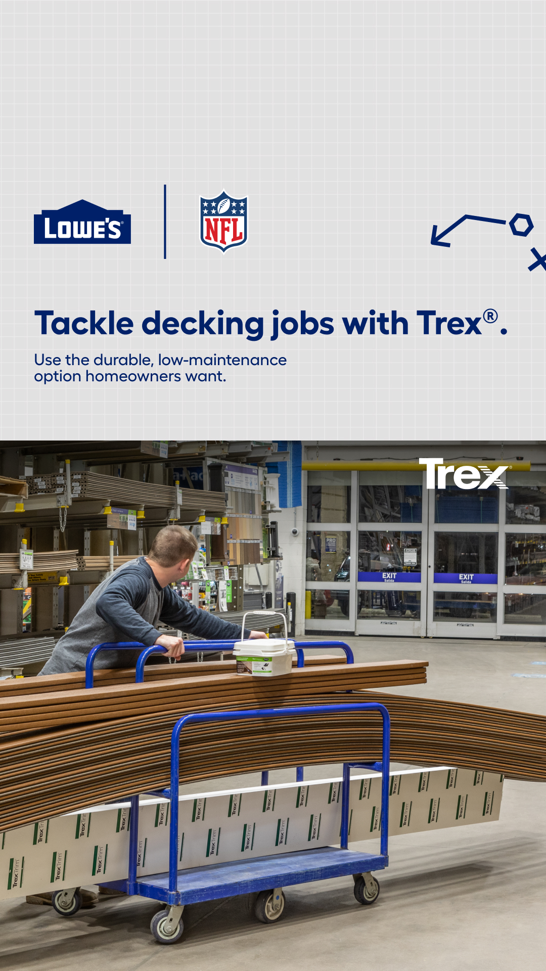 Lowe's Home Improvement Facebook ad: Build their dream deck.