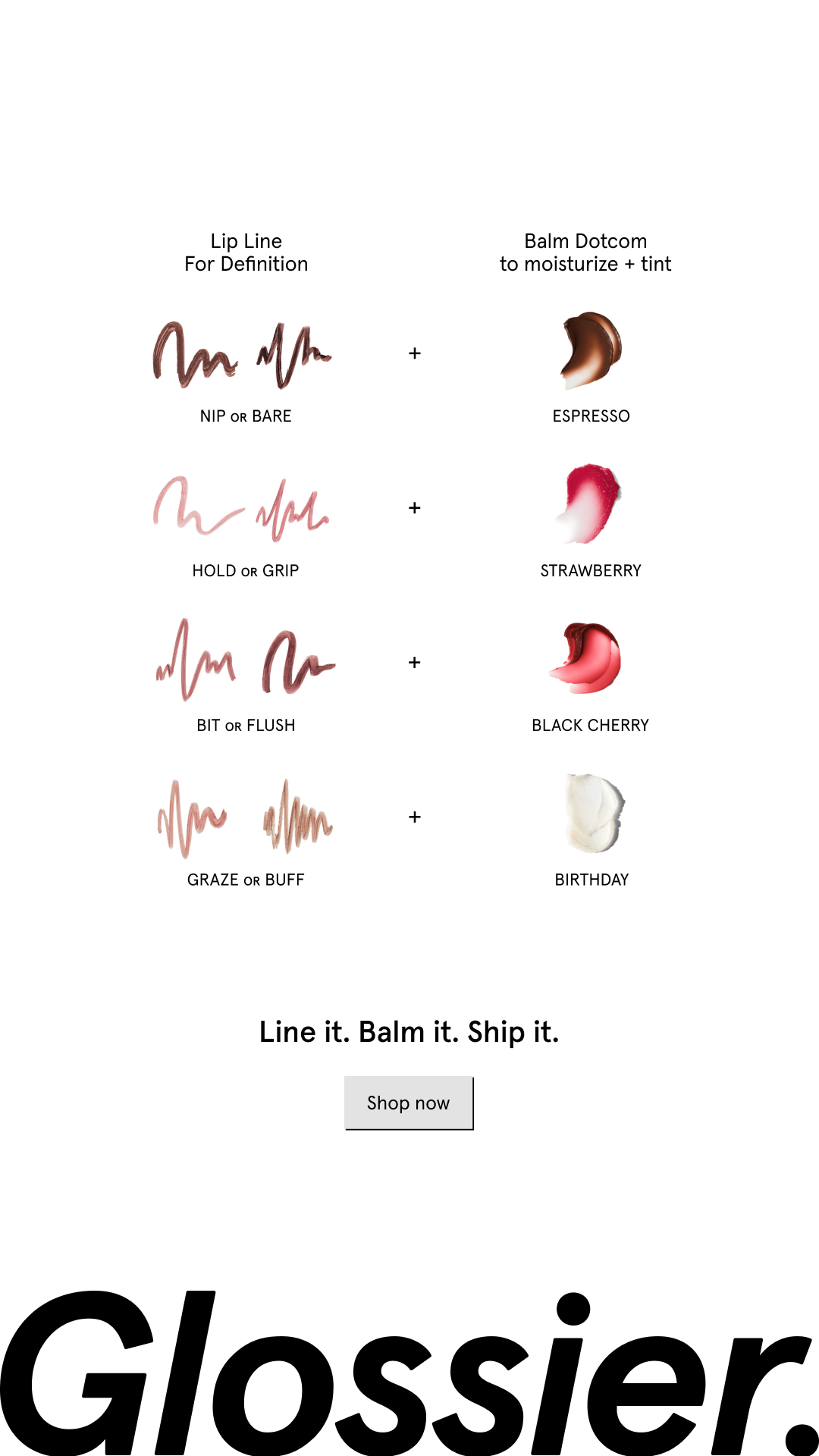 Glossier Facebook ad