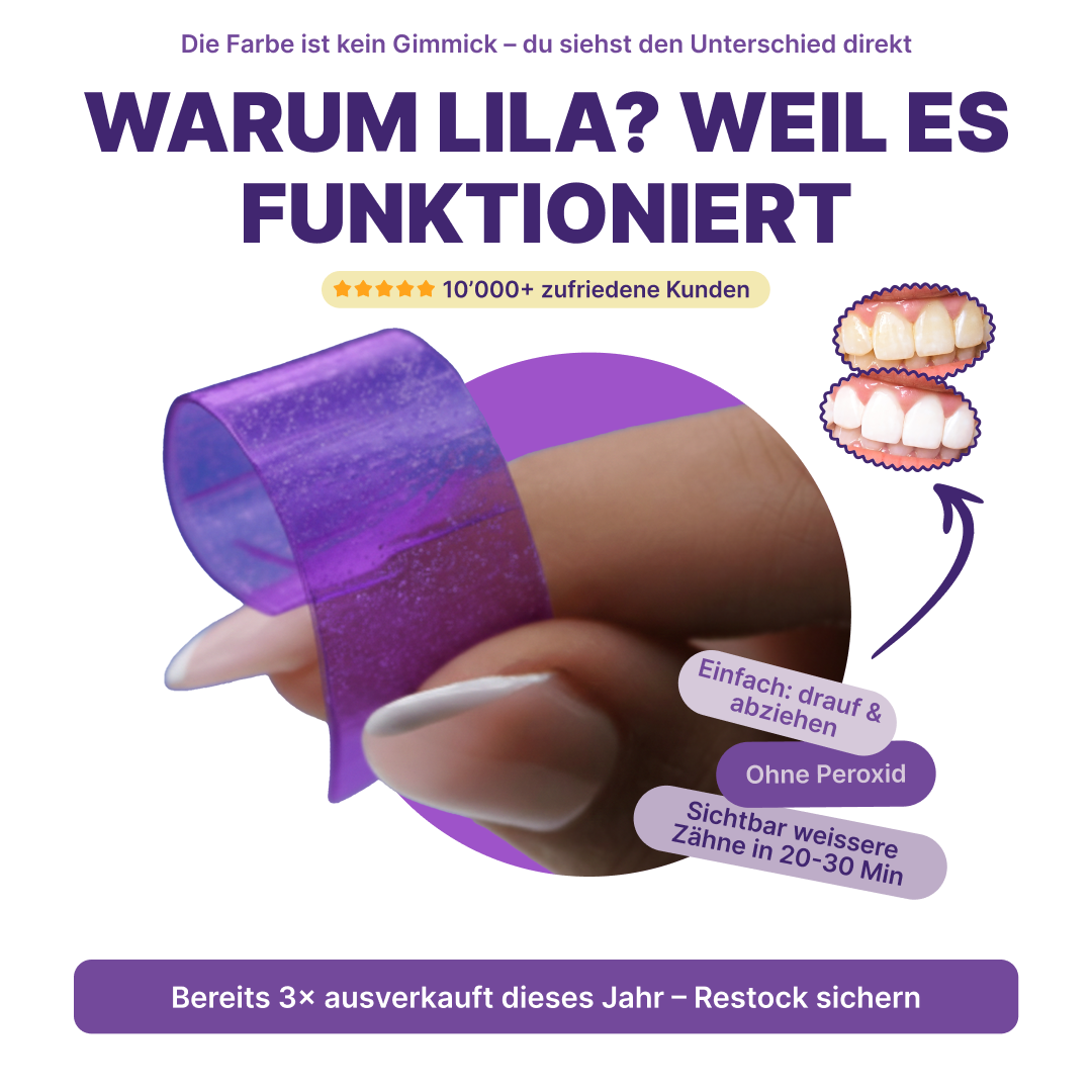 Alvada.ch Facebook ad: Weissere Zähne in 30 Minuten