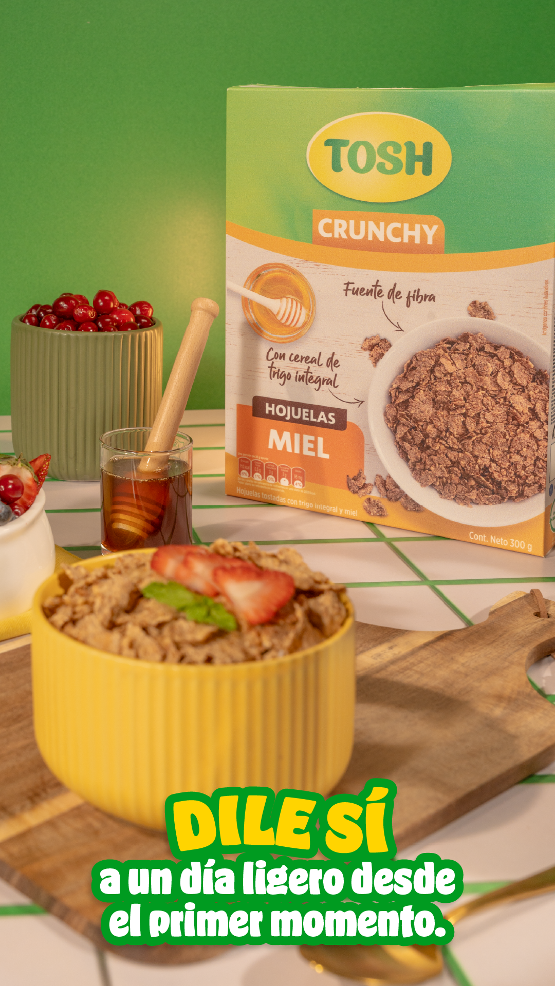 Tosh Facebook ad: Empezá tu día con algo delicioso y práctico…