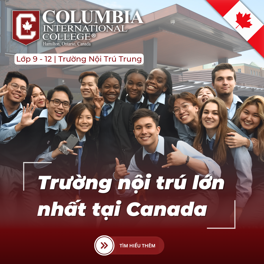 Columbia International College Facebook ad from May 13, 2026