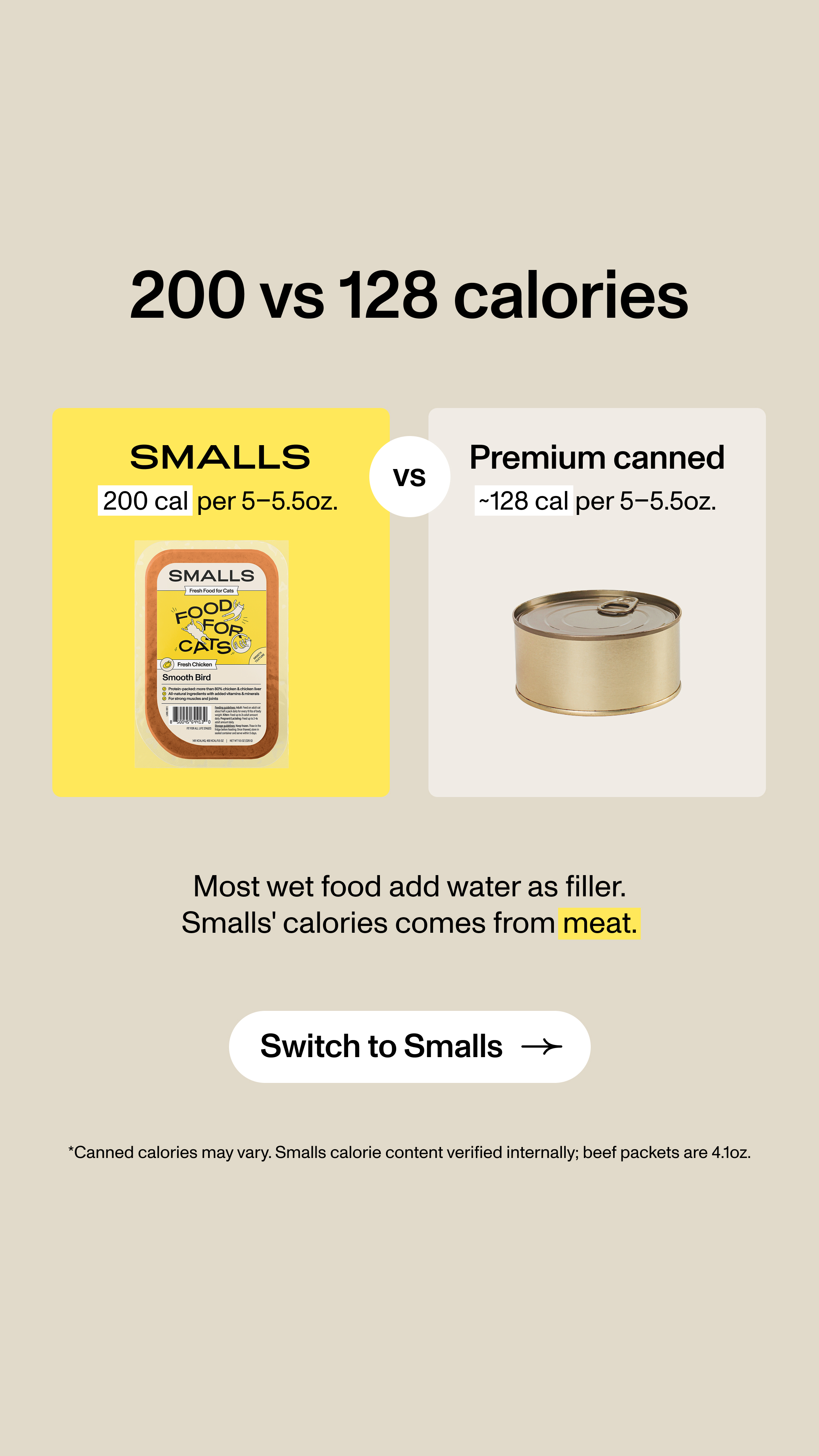 Smalls Facebook ad