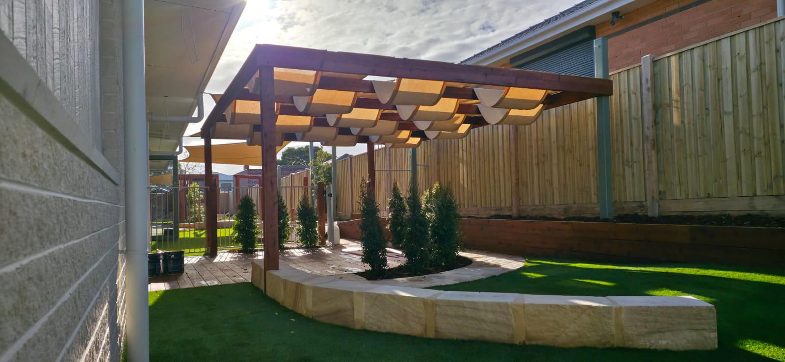 Auswide Landscape Solutions Facebook ad: Safe Outdoor Play Spaces for Childcares + Premium…
