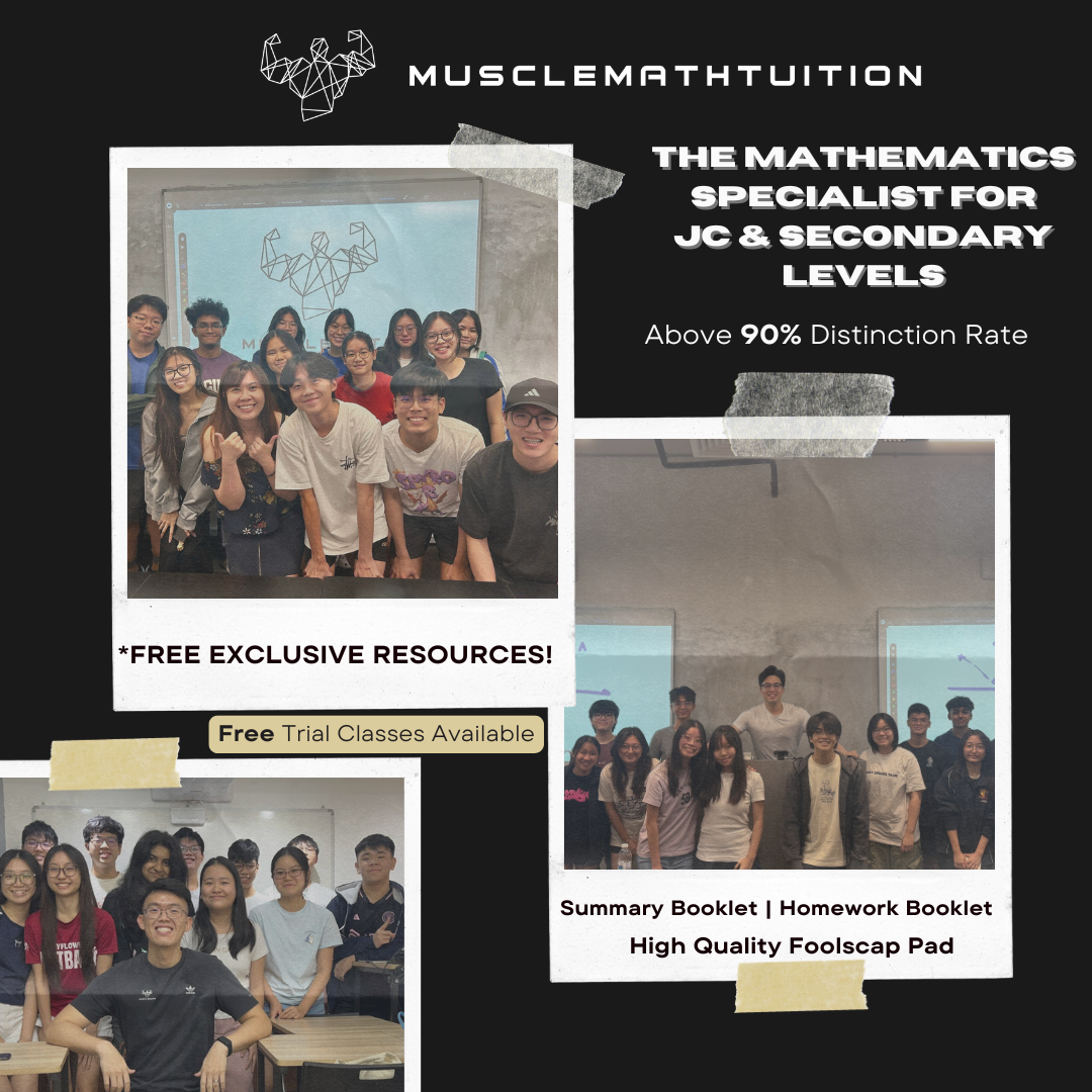 MuscleMath Tuition Facebook ad: MuscleMath Tuition -Proven Results for JC H2 Math tuition…