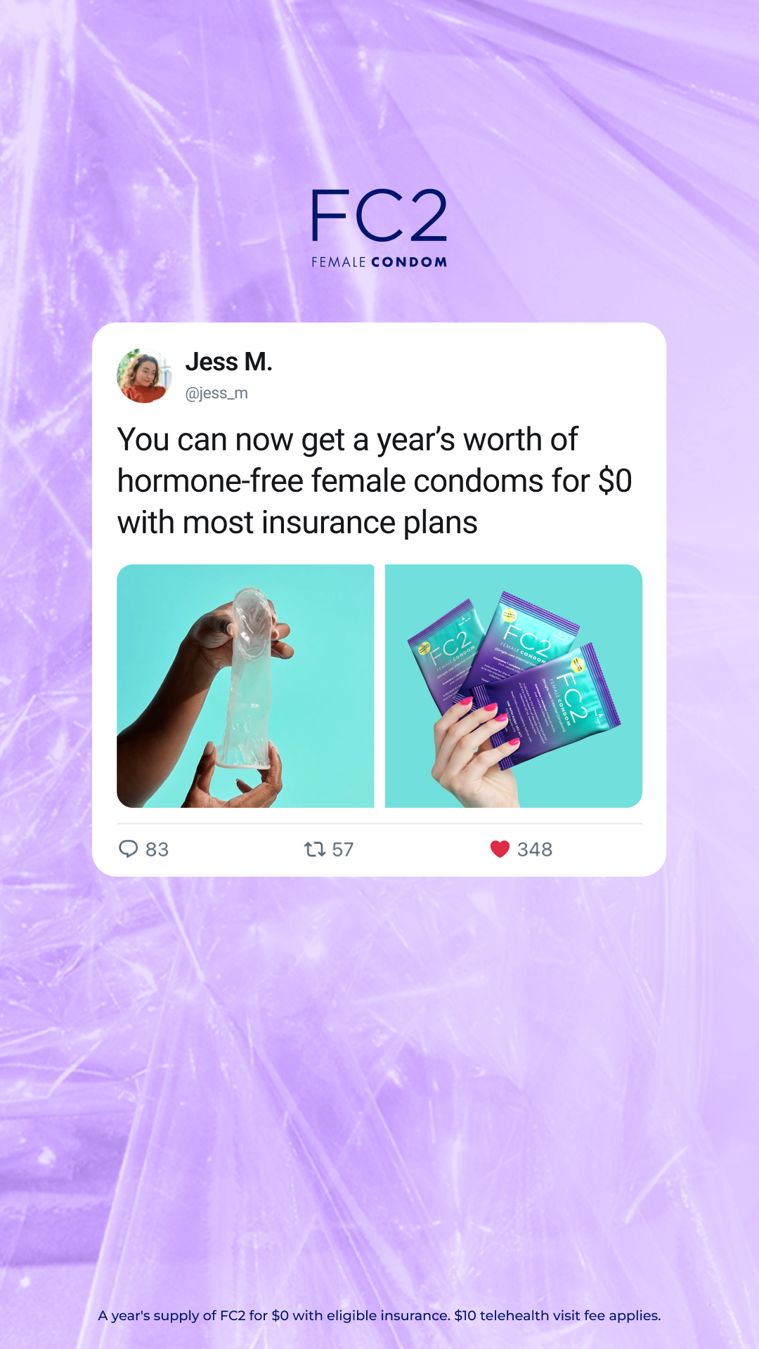 FC2 Female Condom® (internal condom) Facebook ad