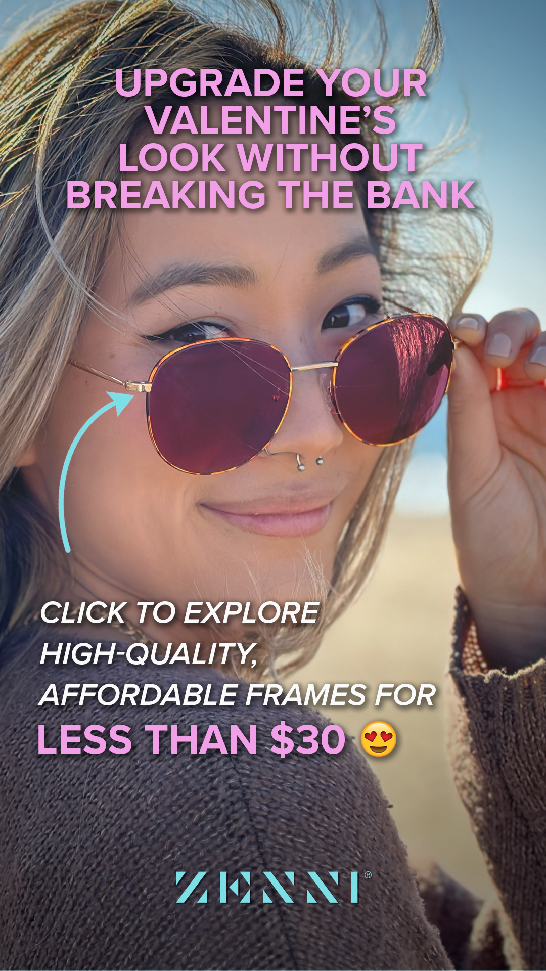 Zenni Optical Facebook ad
