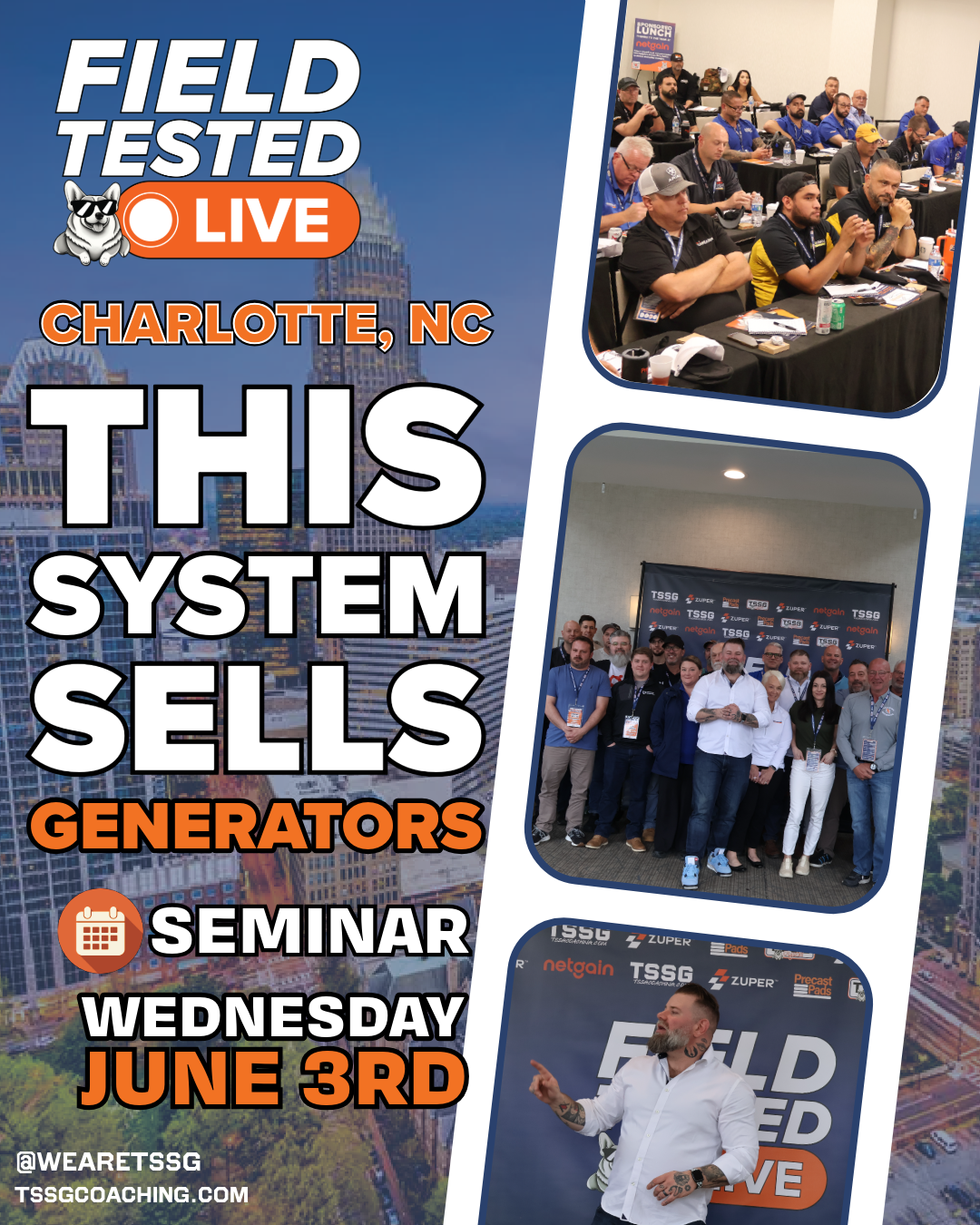 TSSG Facebook ad: Field-Tested Live | Charlotte, NC | June 3rd