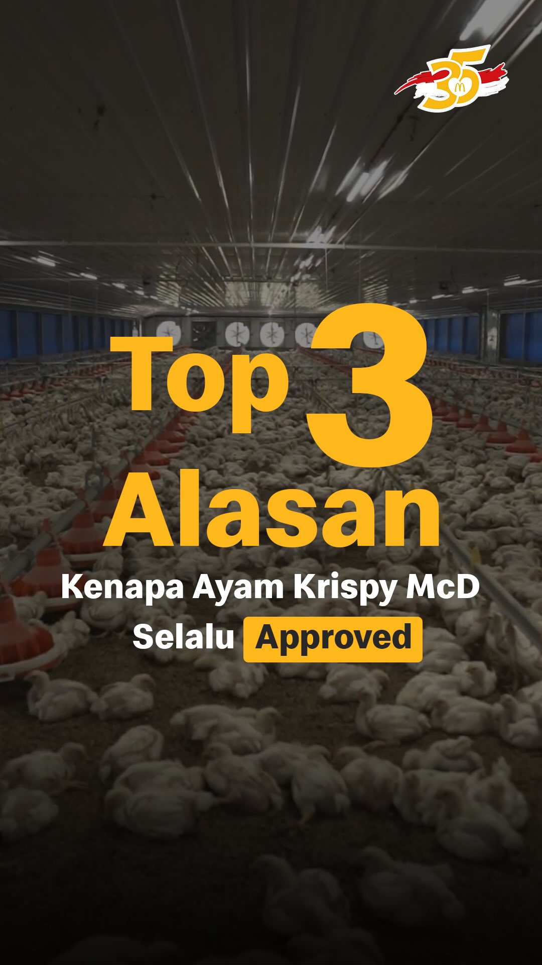 McDonald's Facebook ad: Sebelum jadi Ayam Krispy McD favoritmu, ayam-ayam McD…