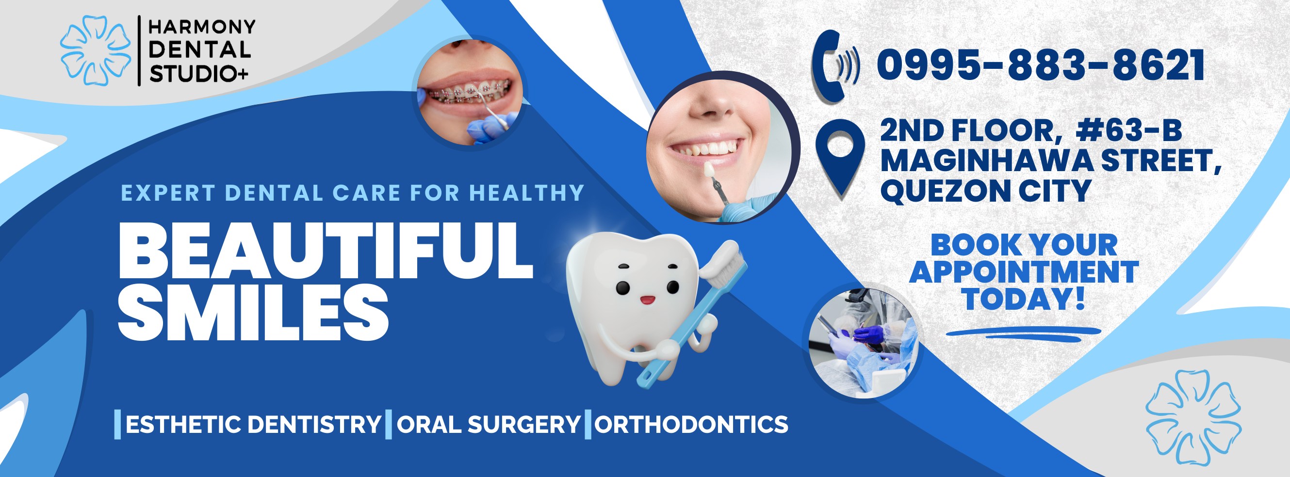 Book with Harmony Dental Studio+ Facebook ad from Jul 2, 2026