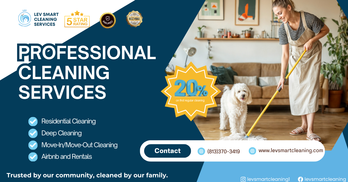 LEV Smart Cleaning Services Facebook ad