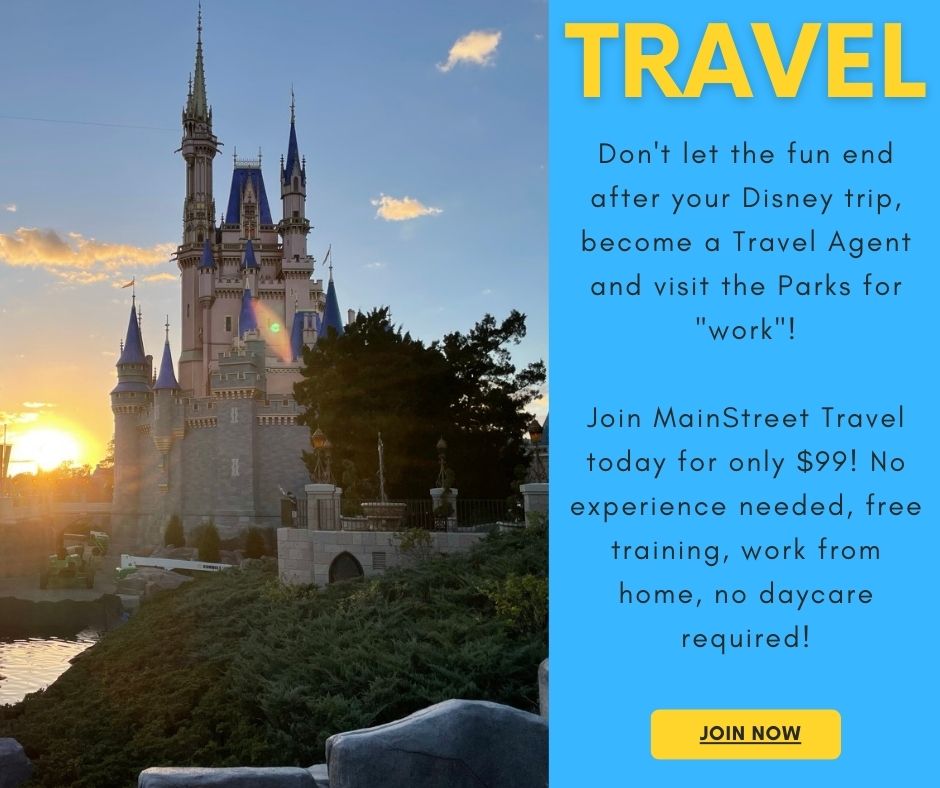 MainStreet Travel Facebook ad: Keep the magic going, become a Travel Agent…