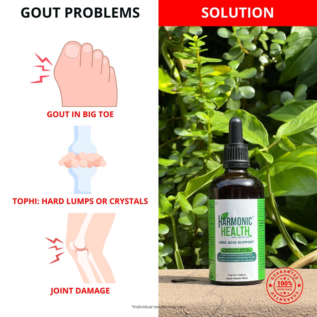 Harmonic Health S.A Facebook ad: New Gout Relief Takes SA By Storm!