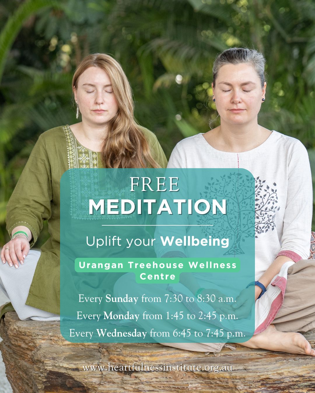 Heartfulness Meditation Australia Facebook ad: De-stress & Rejuvenate with Heartfulness meditation…