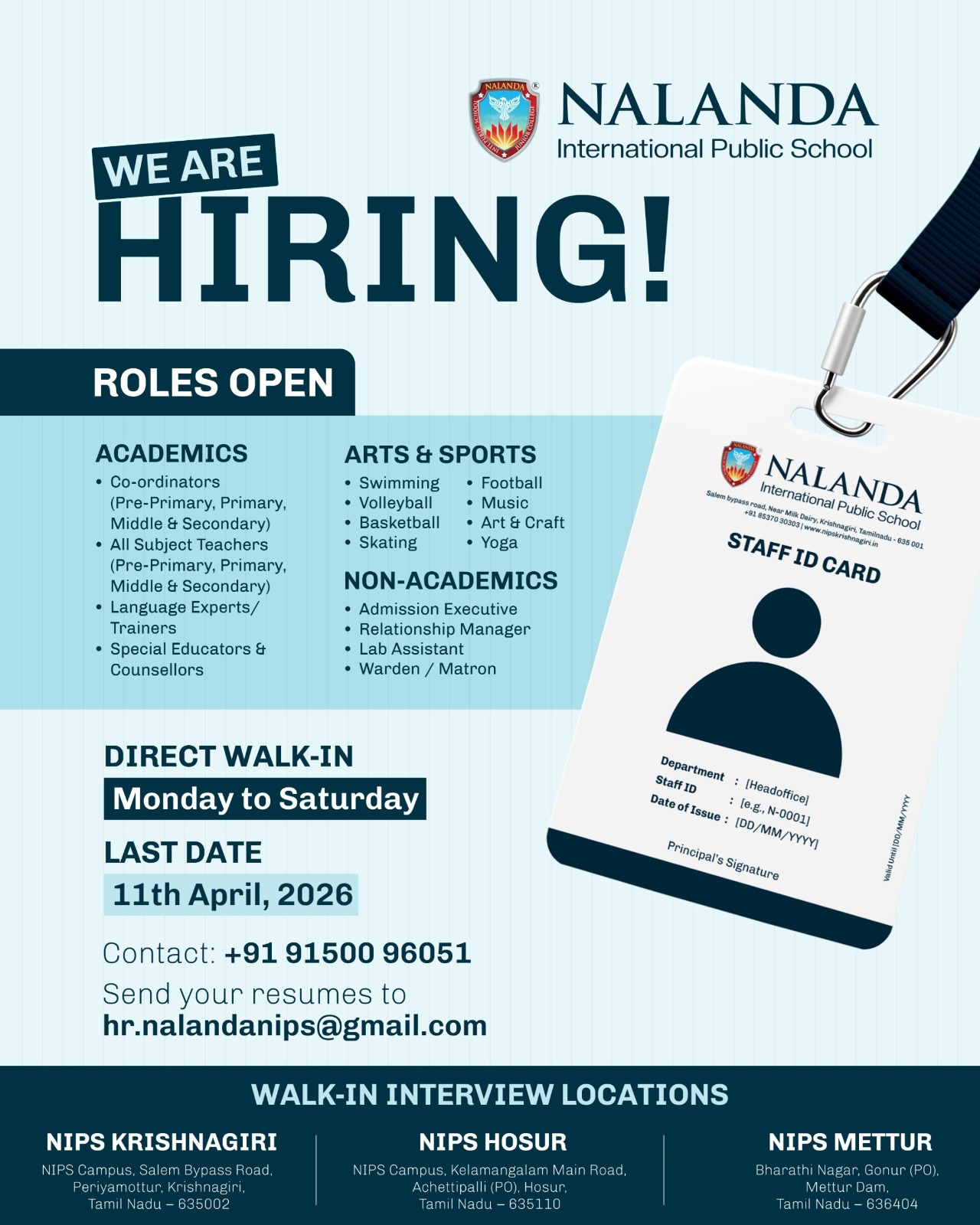 Nalanda International Public School & Junior College - Krishnagiri Facebook ad: Chat in Messenger