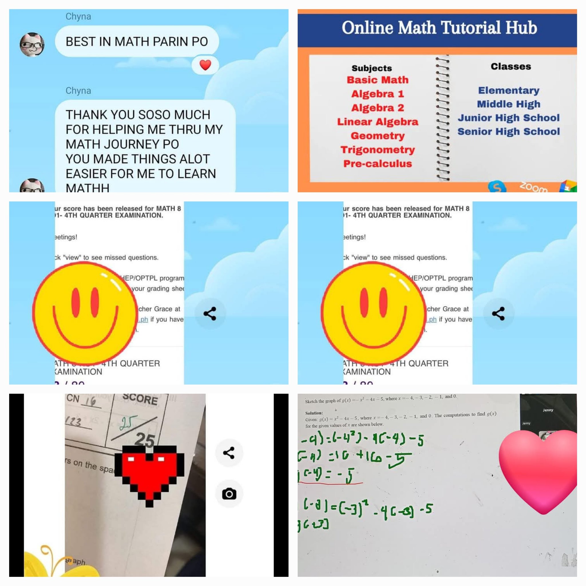 Online Math Tutorial Hub Facebook ad